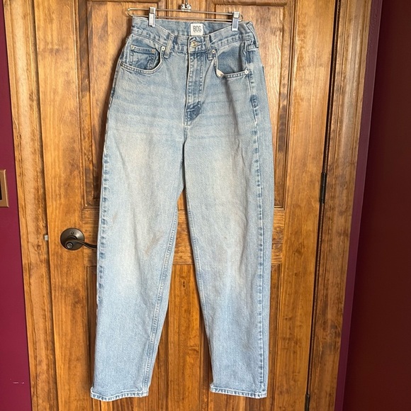 BDG urban outfitters light blue faded wash denim High Rise Baggy Jeans Sz 27 - Picture 5 of 11